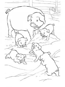 Pig coloring page - picture 31