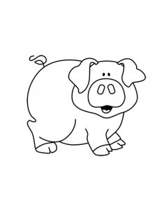 Pig coloring page - picture 33