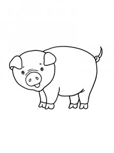Pig coloring page - picture 35