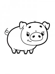 Pig coloring page - picture 36