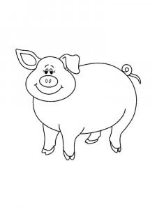 Pig coloring page - picture 42