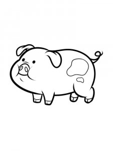 Pig coloring page - picture 43