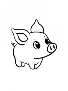 Pig coloring page - picture 44