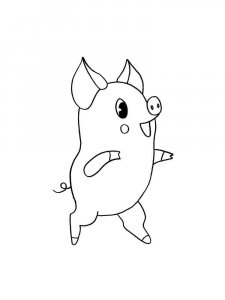 Pig coloring page - picture 45