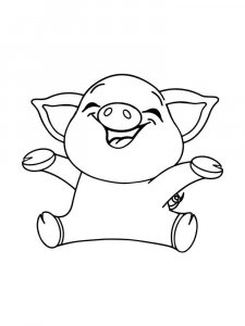 Pig coloring page - picture 46