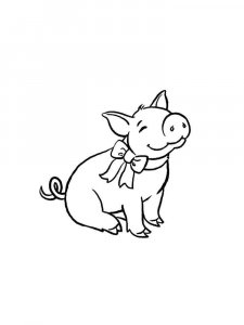 Pig coloring page - picture 47