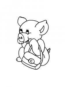 Pig coloring page - picture 48