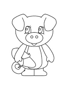 Pig coloring page - picture 6