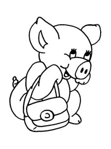 Pig coloring page - picture 7