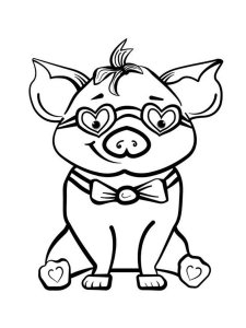 Pig coloring page - picture 8