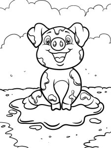 Pig coloring page - picture 9
