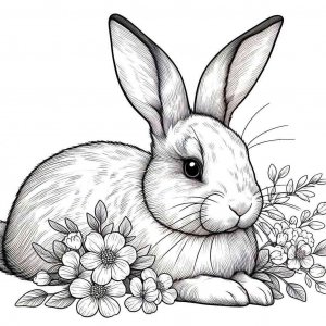 Rabbit coloring page - picture 15
