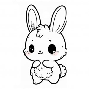 Rabbit coloring page - picture 23