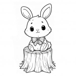 Rabbit coloring page - picture 32