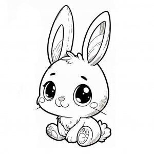 Rabbit coloring page - picture 33