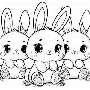 Rabbit coloring page - picture 6