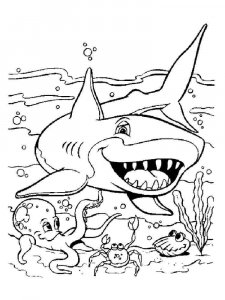 Shark coloring page - picture 39