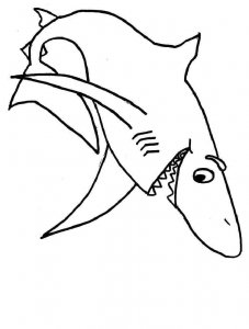 Shark coloring page - picture 29