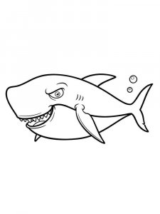 Shark coloring page - picture 1