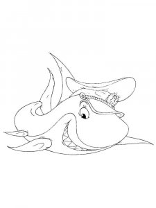 Shark coloring page - picture 11