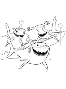 Shark coloring page - picture 16