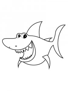 Shark coloring page - picture 17