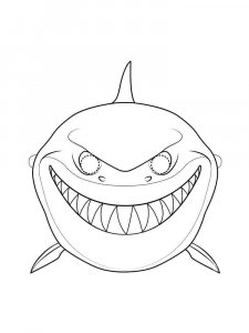 Shark coloring page - picture 23