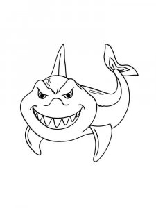 Shark coloring page - picture 6