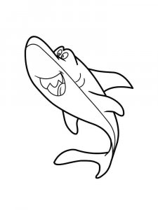 Shark coloring page - picture 7