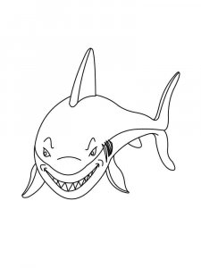 Shark coloring page - picture 9