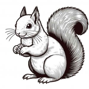 Squirrel coloring page - picture 11