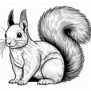 Squirrel coloring page - picture 12
