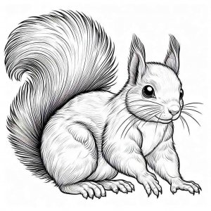 Squirrel coloring page - picture 13