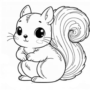 Squirrel coloring page - picture 14