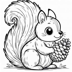 Squirrel coloring page - picture 15