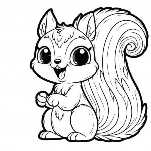 Squirrel coloring page - picture 16
