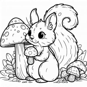 Squirrel coloring page - picture 17