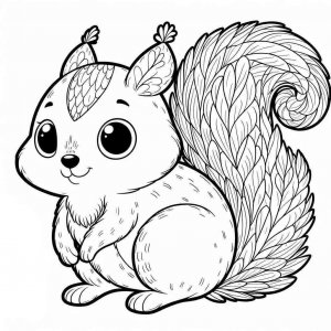 Squirrel coloring page - picture 18