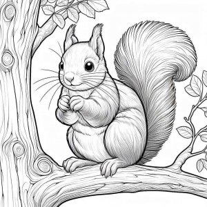 Squirrel coloring page - picture 19