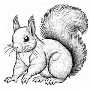 Squirrel coloring page - picture 20