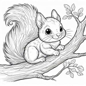 Squirrel coloring page - picture 21