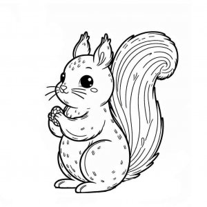 Squirrel coloring page - picture 22