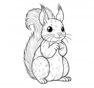 Squirrel coloring page - picture 23