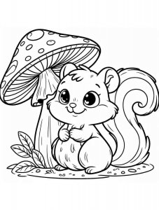 Squirrel coloring page - picture 24