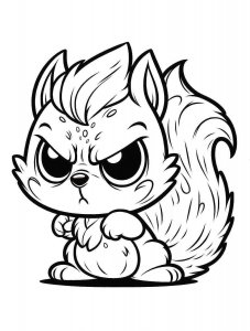 Squirrel coloring page - picture 25
