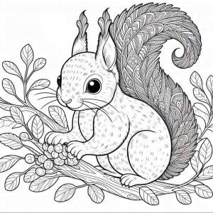 Squirrel coloring page - picture 26