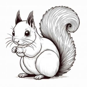 Squirrel coloring page - picture 27