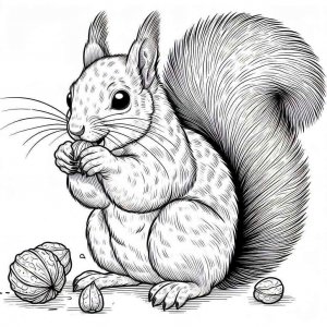 Squirrel coloring page - picture 28