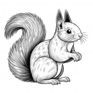 Squirrel coloring page - picture 29