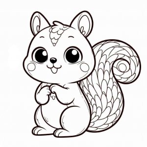 Squirrel coloring page - picture 31